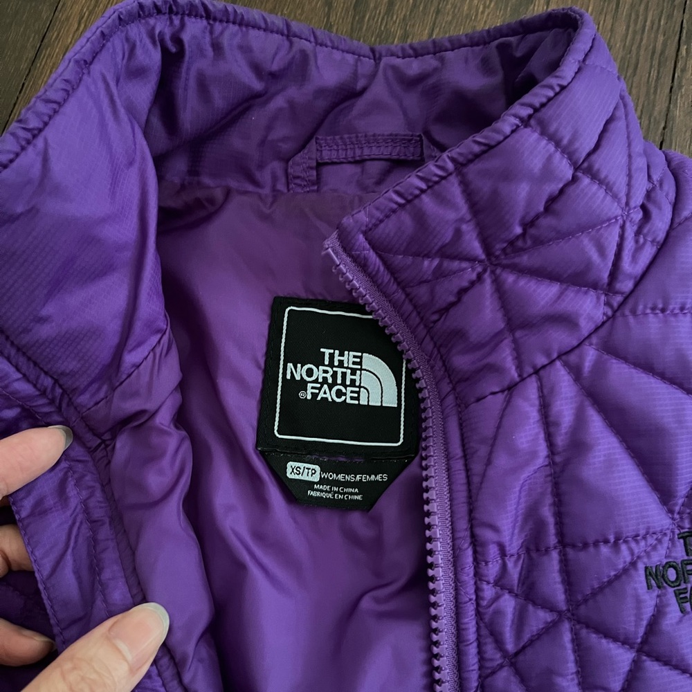 The North Face XS purple quilted vest